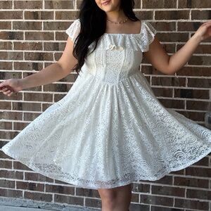 White Lace Dress size 1X